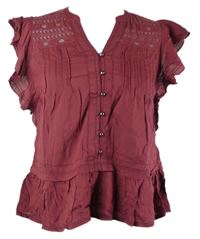 Dámská vínová halenka s krajkou Abercrombie&Fitch