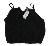 Čierny čipkový crop top zn. Primark