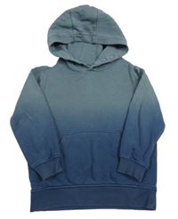 Tmavomodrá ombré mikina s kapucňou F&F