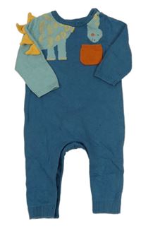 Modrý pletený overal s dinem Mothercare