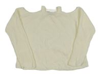 Smotanový crop sveter New Look