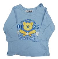 Modré tričko s medvěďom Ergee