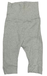 Šedo-bílé pruhované lehké tepláky H&M