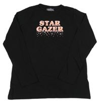 Černé triko s nápisem Primark