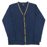 Tmavomodrý prepínaci sveter s proužkem Next