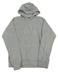 Šedá mikina s logem a kapucí Adidas