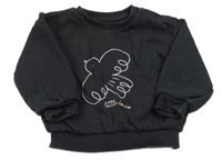 Antracitová mikina s vtáčikom M&S