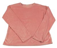 Ružová plyšová mikina