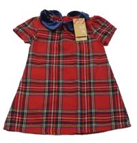 Nové - červeno-farebné kockované šaty primark