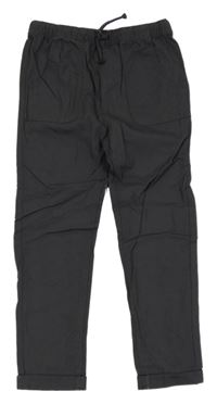 Tmavošedé plátěné kalhoty George