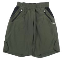 Khaki šušťákové kraťasy Decathlon