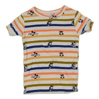 Farebné pruhované tričko s Mickey GAP