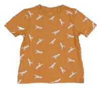 Tehlové tričko s dinosaurami Topolino