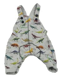 Šedé laclové tepláky s dinosaury Next