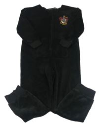 Čierna chlpatá kombinéza s nášivkou - Harry Potter