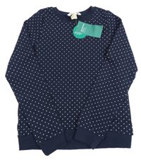 Nové - Tmavomodrá bodkovaná á mikina H&M