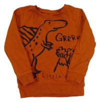 Oranžová mikina s dinosaurem George