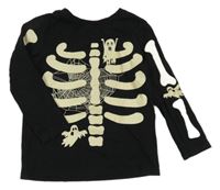 Černé triko s kostmi Kiki&Koko