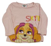 Světlerůžové triko se Skye - Tlapková patrola Nickelodeon