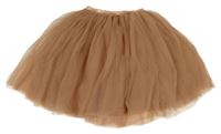 Svetlohnedá tylová sukňa so zlatým pasom Next