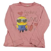 Růžové triko s Mimoněm C&A