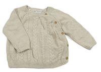 Světlebéžový svetr s copánky Primark