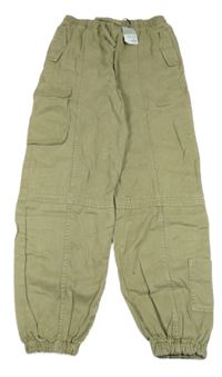 Nové - Světlekhaki cuff rifle s kapsami Primark