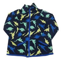 Tmavomodrá fleecová prepínaci mikina s dinosaurami Kiki&Koko