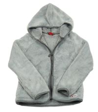 Šedá chlupatá propínací mikina s kapucí Esprit