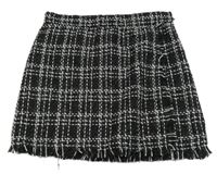 Čierno-biela vzorovaná pletená sukňa H&M