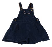 Tmavomodré manšestrové laclové kraťasy s mašlí Debenhams