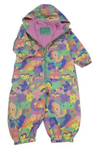 Růžovo-barevná nepromokavá jarní kombinéza s kapucí Next