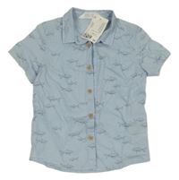 Nové - Světlemodrá košile se žraloky H&M
