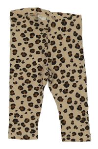Béžovo-hnedo-čierne leopardí legíny H&M