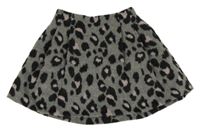 Sivo-čierno-ružová leopardí sukňa Dunnes