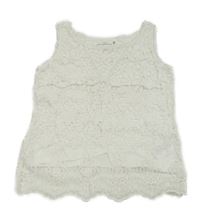 Biely čipkový top s kvetmi H&M