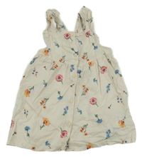 Smotanové prepínaci šaty s kvietkami H&M