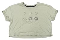 Béžové crop tričko so sluníčky George