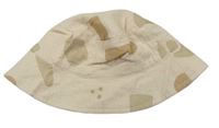 Béžový vzorovaný plátenný klobúk George