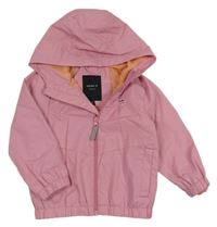 Růžová šusťáková jarní bunda s kapucí Name it