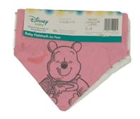 Nové - 2x slinták Růžový + bílý s medvídkem Pú Disney