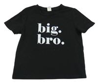 Černé tričko s nápisem Shein