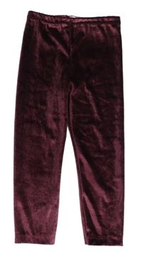 Vínové zamatové legíny Sinsay