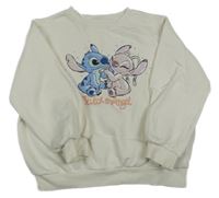 Smotanová oversize mikina so Stitchem H&M