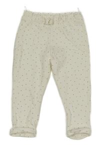 Biele tepláky so zlatými bodky C&A