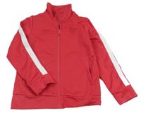 Tmavorůžovo-biela športová funkčná prepínaci mikina Crane