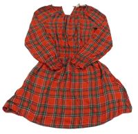 Červeno-barevné kostkované šaty H&M