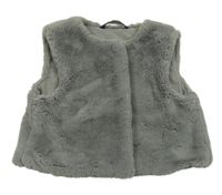 Sivá kožušinová vesta George