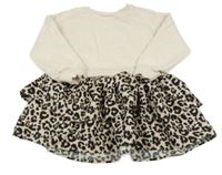 Béžovo-tygrované teplákovo/lehké šaty F&F