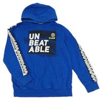 Zafírová mikina s nápisom a kapucňou C&A